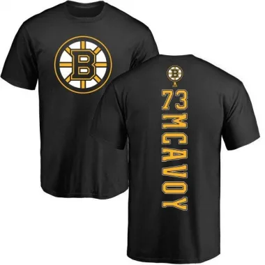 Black Men's Charlie McAvoy Boston Bruins Backer T-Shirt -