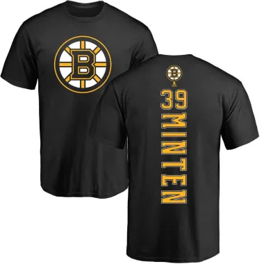 Black Youth Fraser Minten Boston Bruins Backer T-Shirt -