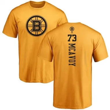 Gold Men's Charlie McAvoy Boston Bruins One Color Backer T-Shirt -
