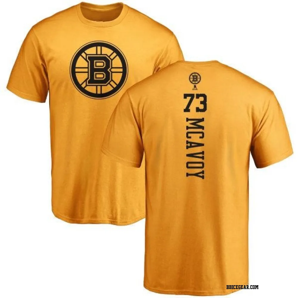 Gold Youth Charlie McAvoy Boston Bruins One Color Backer T-Shirt -